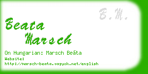 beata marsch business card